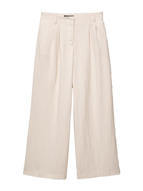 Pull&Bear Bukser med lægfolder  ecru