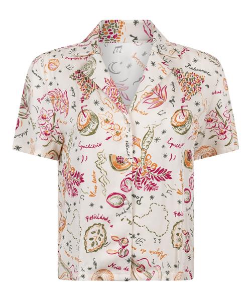 Se Hunkemöller Pyjamas 'Samba'  oliven / orange / blodrød / hvid hos About You