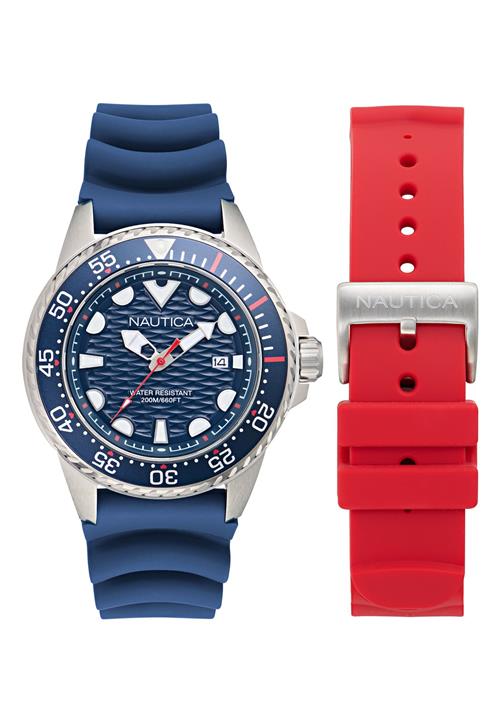NAUTICA Analogt ur 'Sea Dive'  navy / lys rød