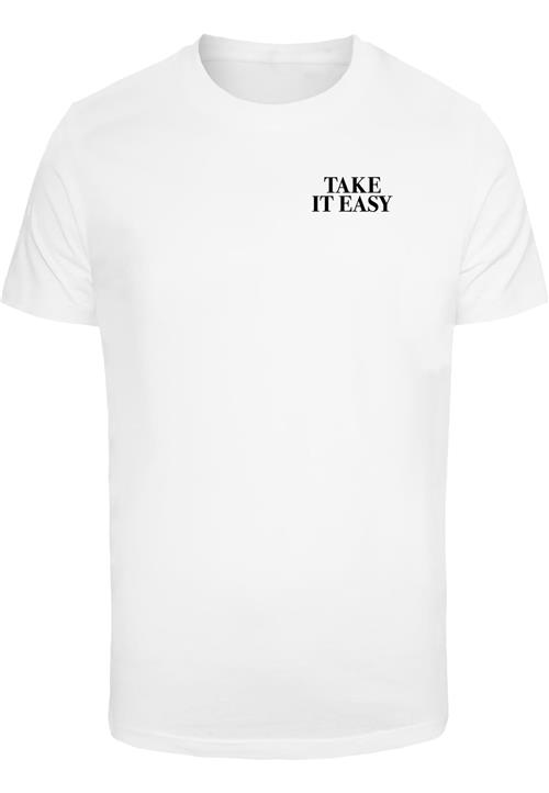 Mister Tee Bluser & t-shirts 'Take It Easy Palm Paradise'  sort / hvid