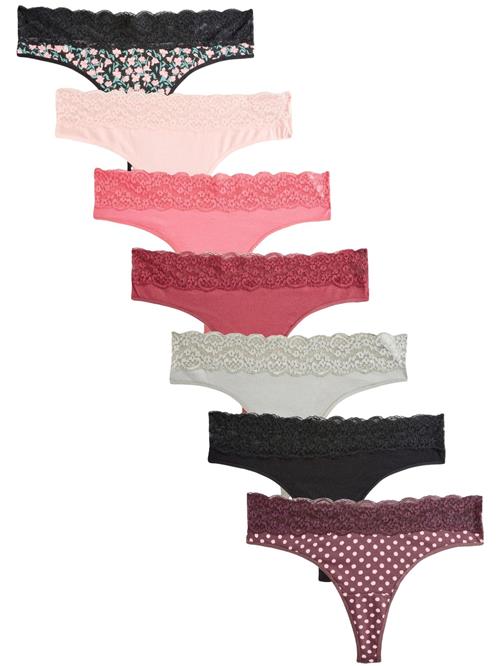 Next String  pastelgrøn / hindbær / rosé / vinrød / mørkerød / sort