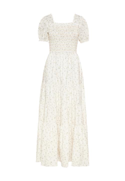 Usha Kjole  grå / grøn / hvid