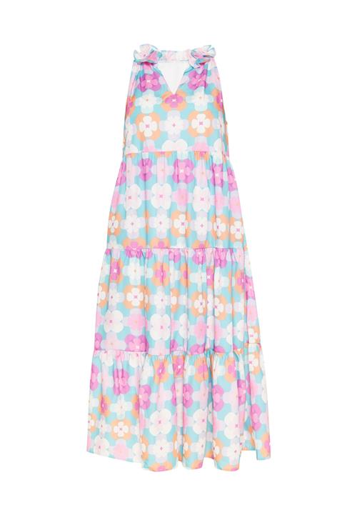 usha FESTIVAL Sommerkjole  himmelblå / orkidee / abrikos / hvid