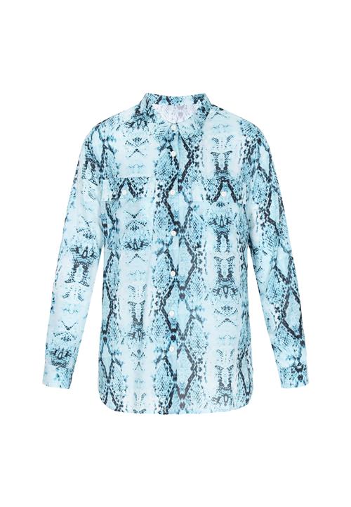 faina Bluse 'Fashion Look'  lyseblå / sort