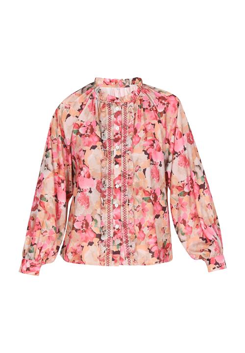 faina Bluse  beige / grøn / lyserød / sort