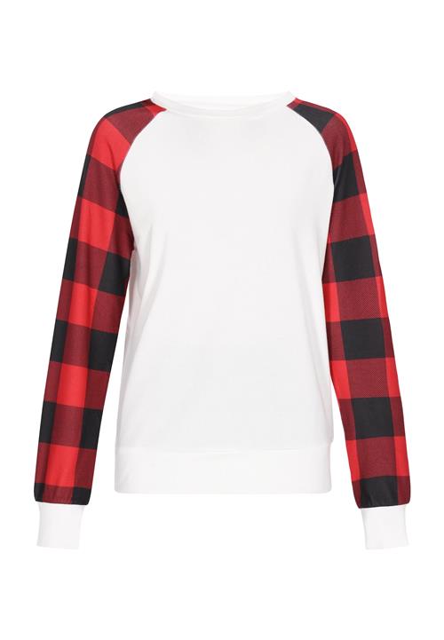 myMo ROCKS Sweatshirt  lys rød / sort / hvid