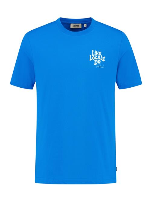Shiwi Bluser & t-shirts 'Liam Like Locals Do'  azur / hvid