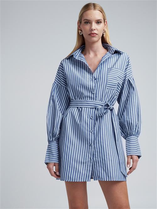 BWLDR Blusekjole 'Blair'  safir / hvid