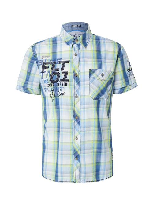 CAMP DAVID Skjorte  navy / lyseblå / neongul