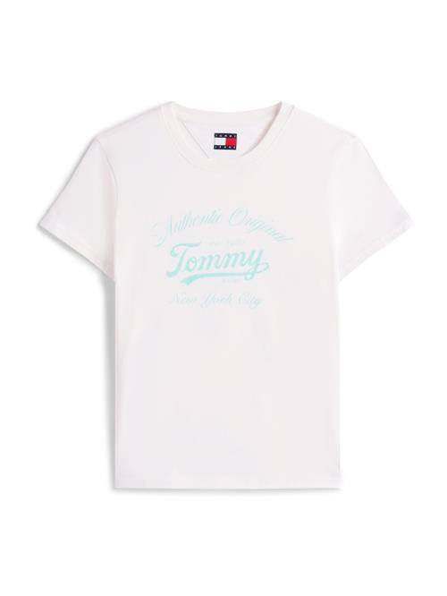 Tommy Jeans Shirts 'ESSENTIAL'  lysegrøn / hvid