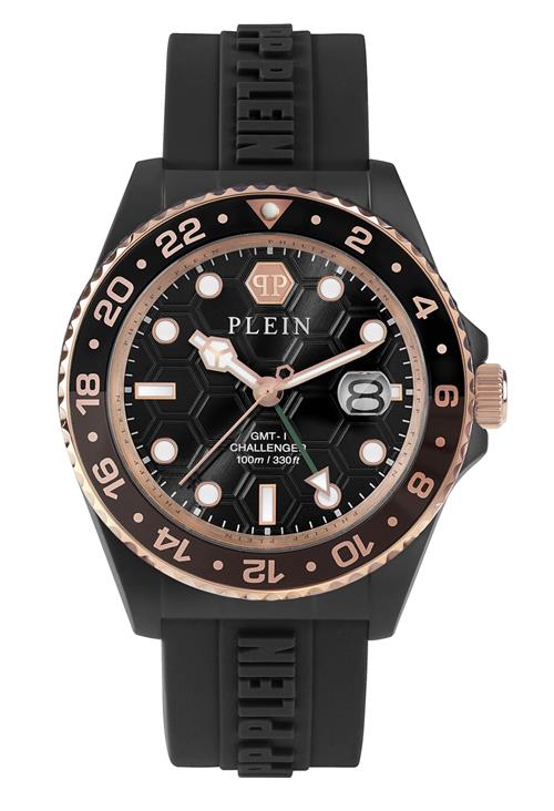 Philipp Plein Analogt ur 'Gmt I  Challenger'  guld / sort