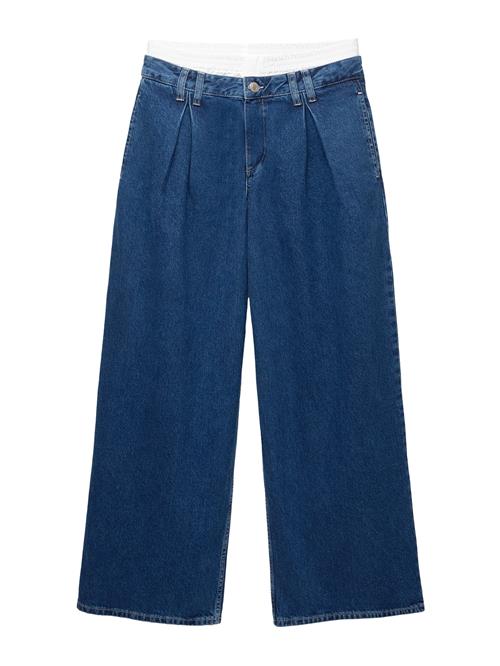 Pull&Bear Jeans med lægfolder  mørkeblå / hvid