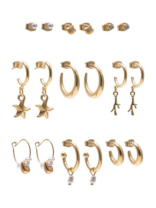 Pull&Bear Øreringe  guld / perlehvid