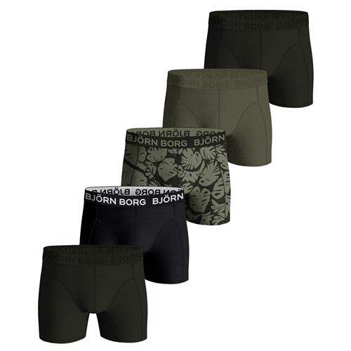 BJÖRN BORG Boksershorts  khaki / sort / hvid
