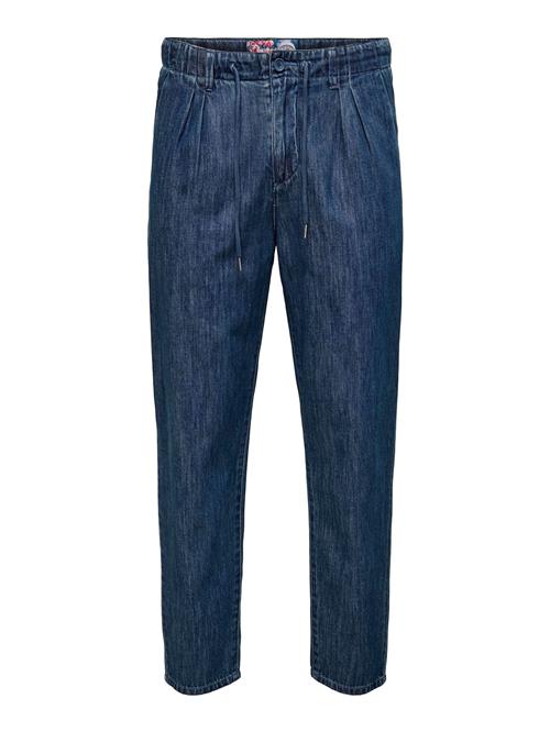 Only & Sons Jeans med lægfolder 'ONSLeo'  mørkeblå