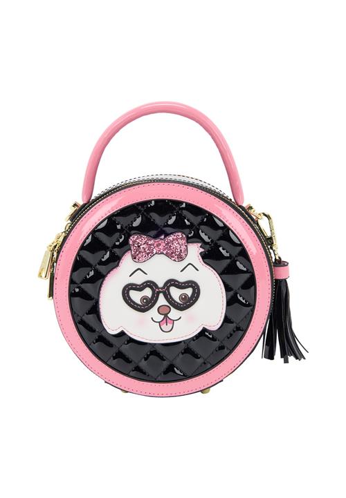 MYMO Håndtaske 'Pop Eyetheme'  pink / sort / hvid