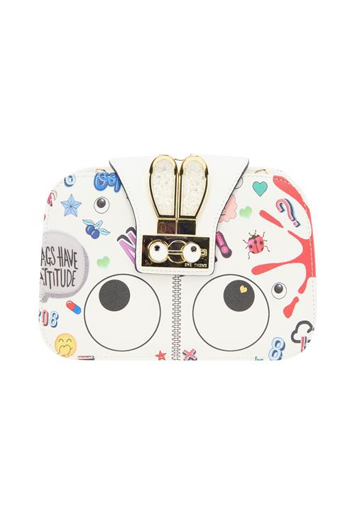 MYMO Skuldertaske 'Pop Eyetheme'  blandingsfarvet / hvid