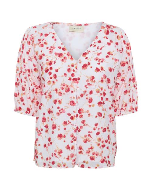 Cream Bluse 'Giselle'  rød / hvid