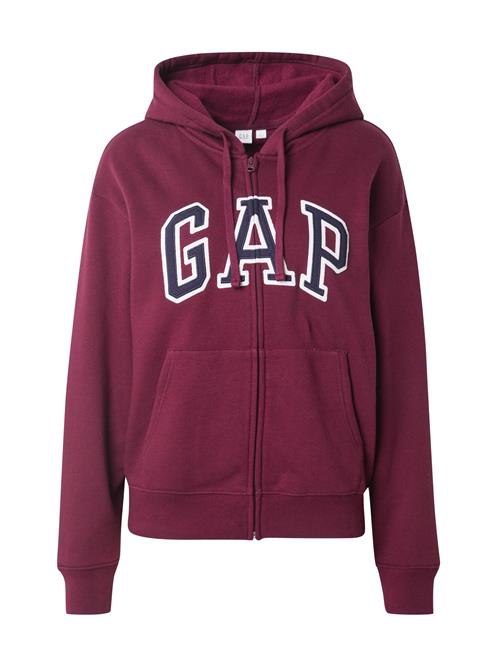 GAP Sweatjakke 'HERITAGE'  navy / bordeaux / hvid