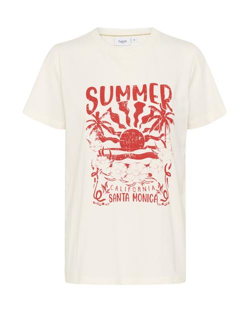 SAINT TROPEZ Shirts 'KuviSZ'  rød / hvid