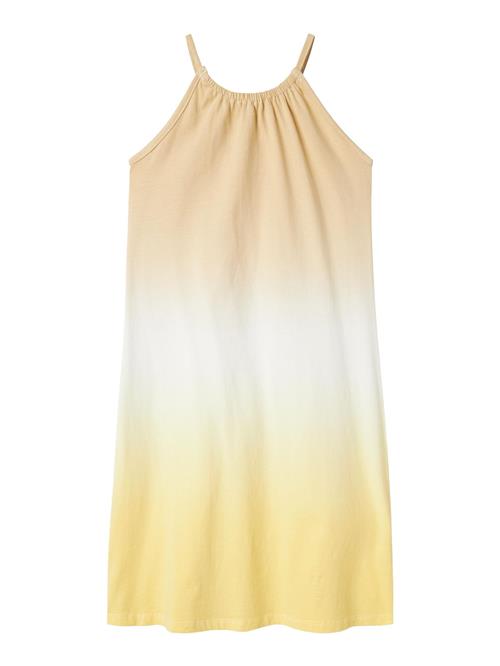 NAME IT Kjole  lysegul / lyseorange / hvid