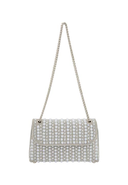 faina Skuldertaske  sølv / transparent / perlehvid