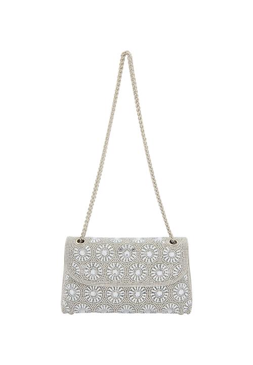 faina Skuldertaske  sølv / hvid