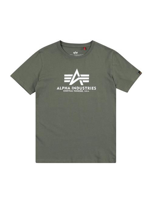 ALPHA INDUSTRIES Shirts  oliven / hvid