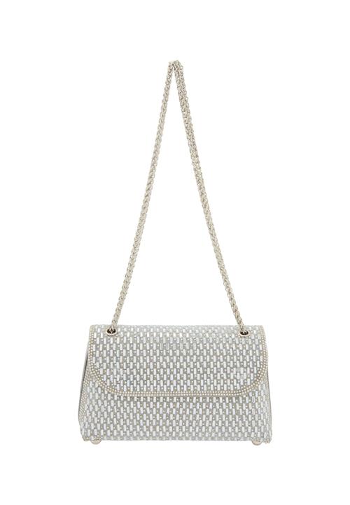 faina Skuldertaske  sølvgrå / sølv