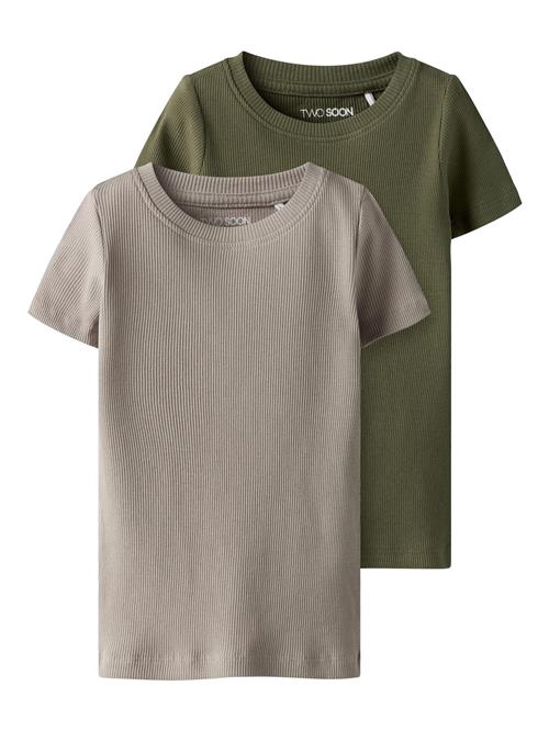 TWO SOON Shirts  grå / grøn