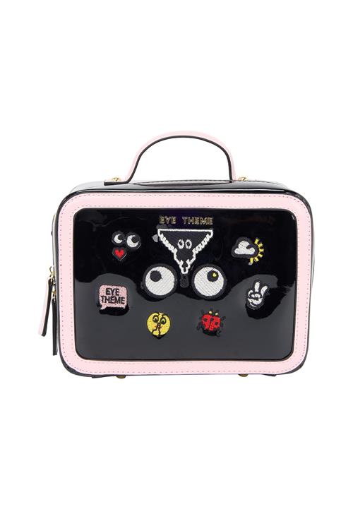 MYMO Håndtaske 'Eyetheme'  gul / lyserød / sort / offwhite