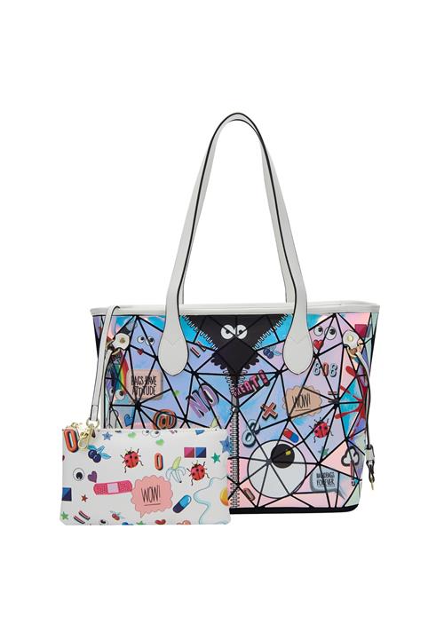 MYMO Shopper 'Pop Eyetheme'  blå / lyserød / sort / hvid