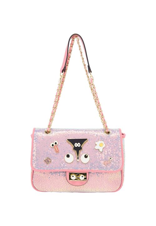 MYMO Skuldertaske 'Pop Eyetheme'  lyserød / lys pink / sort / hvid