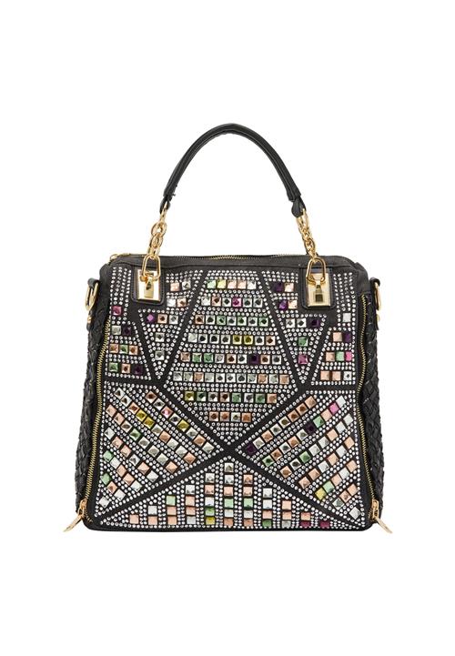 faina Håndtaske  orange / lyserød / sort / transparent