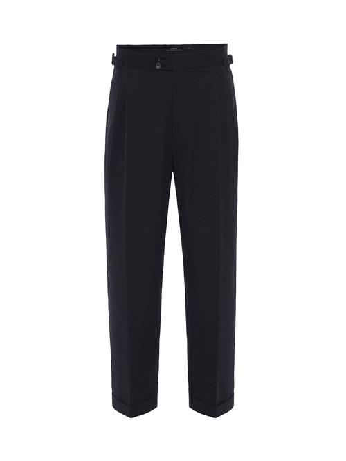 Antioch Bukser med lægfolder  natblå