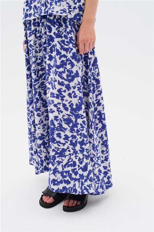 InWear Nederdel 'Faye'  indigo / hvid