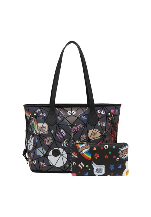 MYMO Shopper 'Eyetheme'  blå / rød / sort / hvid