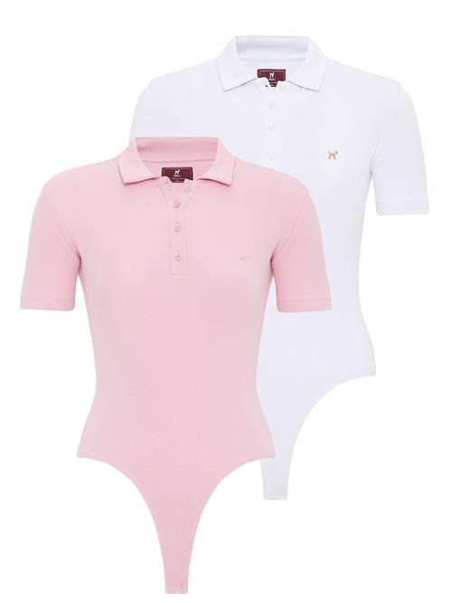 Williot Shirtbody  pink / hvid