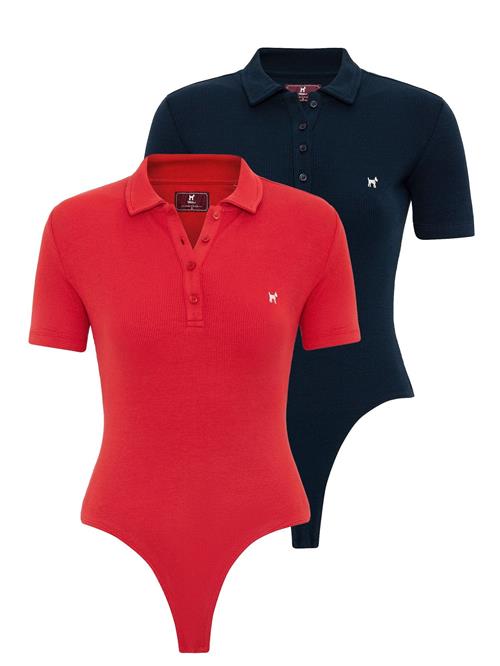 Williot Shirtbody  ultramarinblå / rød