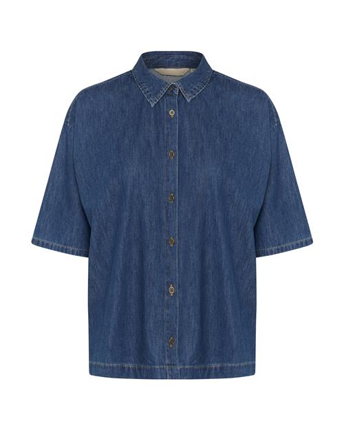 CULTURE Bluse 'Berteline Arpa'  blue denim