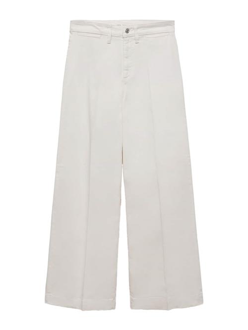 MANGO Jeans med lægfolder 'BEA'  white denim