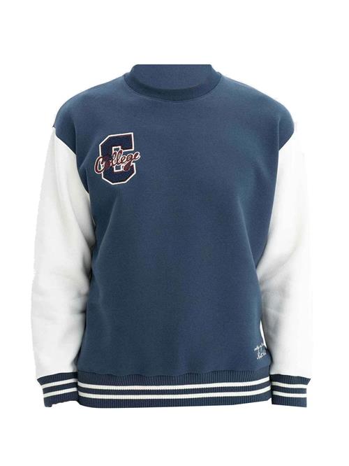 Arma Sweatshirt  indigo / mørkerød / hvid