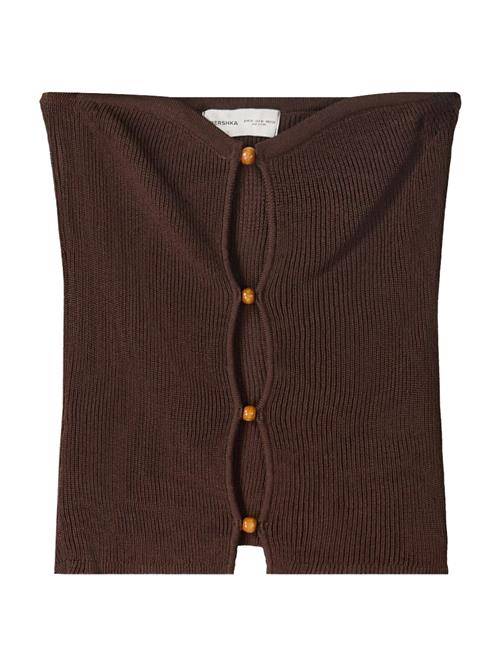 Bershka Sticktop  mørkebrun