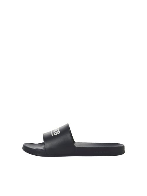 JACK & JONES Pantoletter 'JFWOLLIE'  sort / hvid
