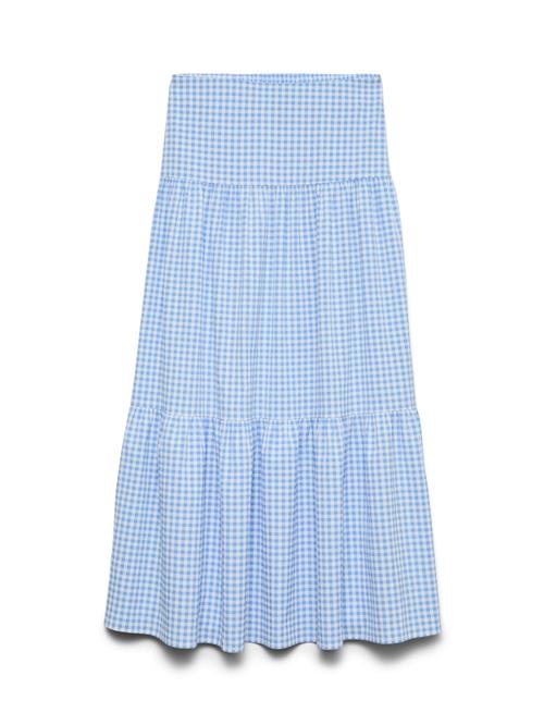 VERO MODA Nederdel 'VMVichy'  himmelblå / hvid