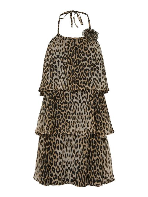 PIECES Coctailkjole  lysebrun / lysegrå / sort