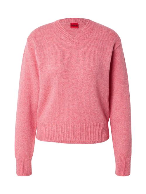 HUGO Pullover 'Solanu'  pink / hvid