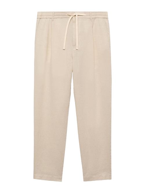 MANGO MAN Bukser med lægfolder 'Romelino'  beige