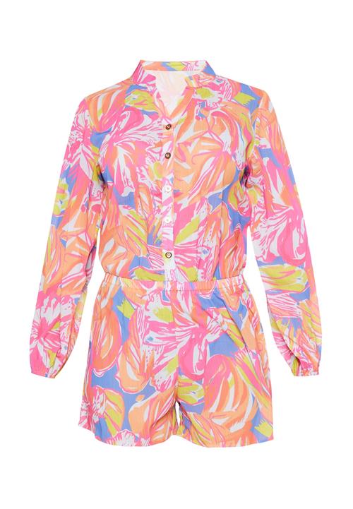 Usha Jumpsuit 'Spring Summer'  azur / orange / pink / offwhite