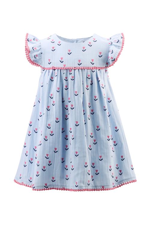 happy girls Kjole  marin / lyseblå / pitaya